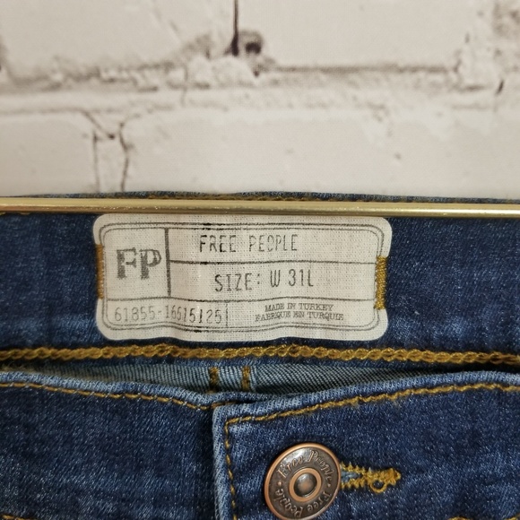 Free People High rise busted skinny Jeans size 31 - Picture 6 of 8